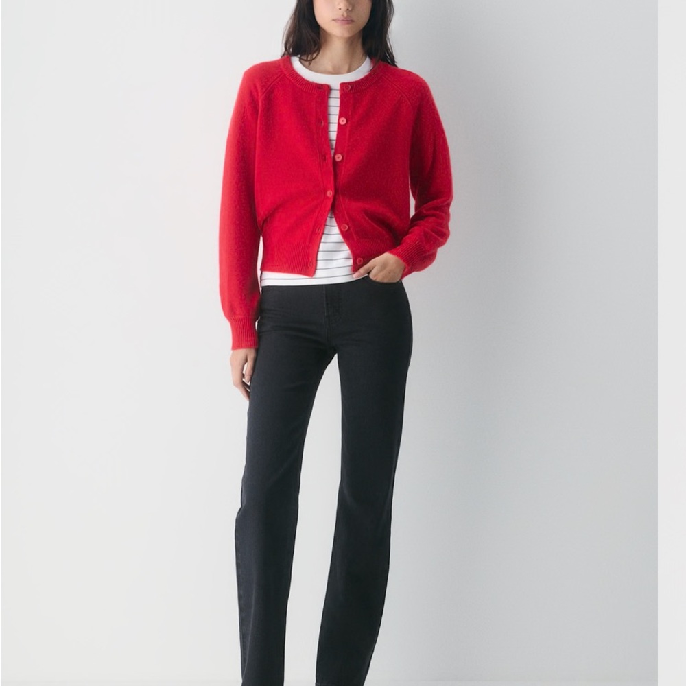 Aritizia Wilfred Red Cardigan Sweater